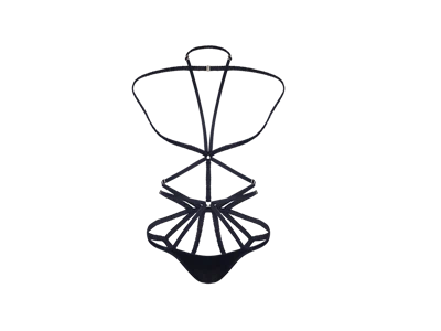 ब्लैक कोर्सेट टॉप पट्टियाँ